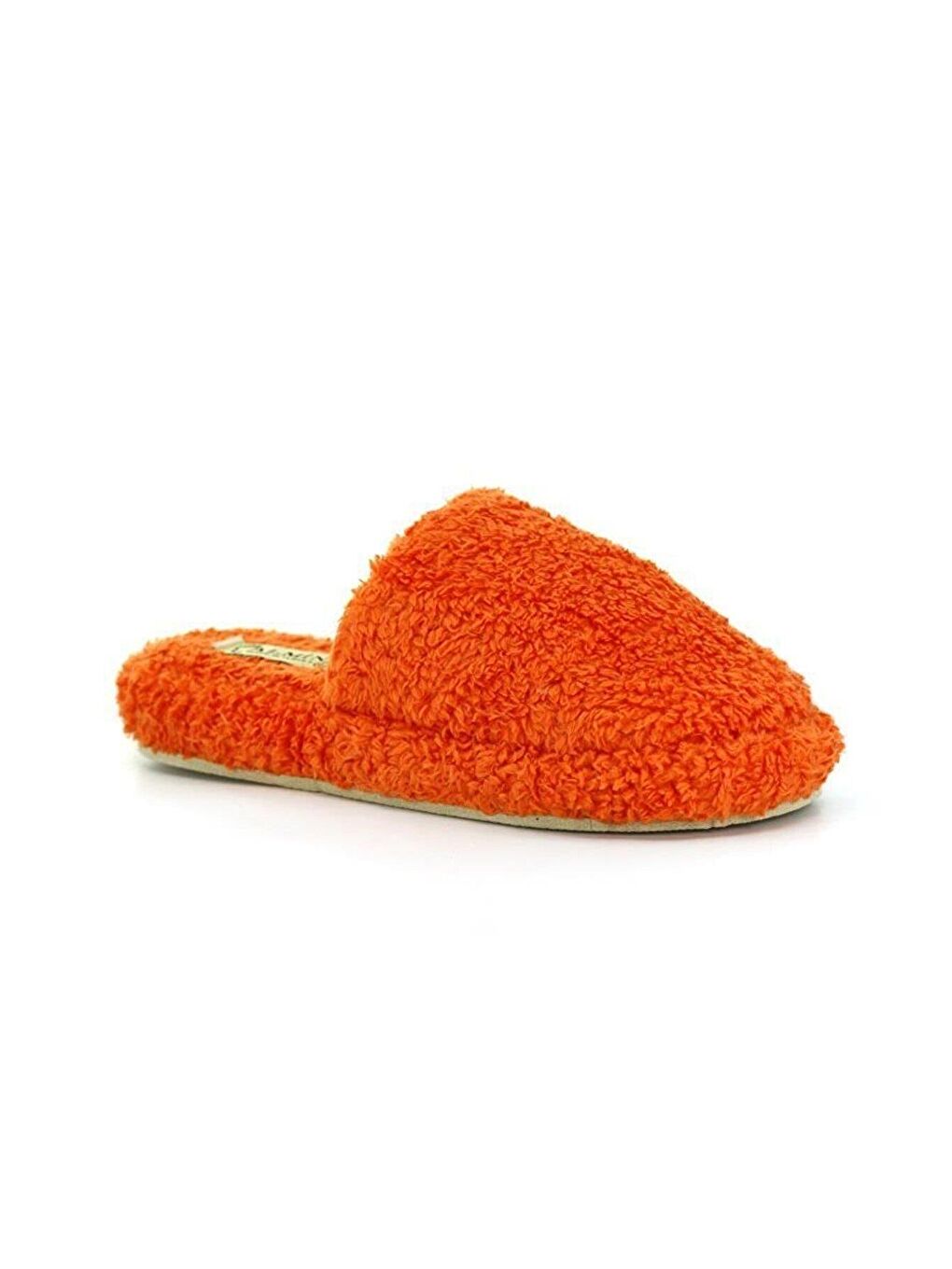 Turuncu Havlu Kapalı Kadın Ev Terliği Kışlık Terlik Ses Yapmaz-5