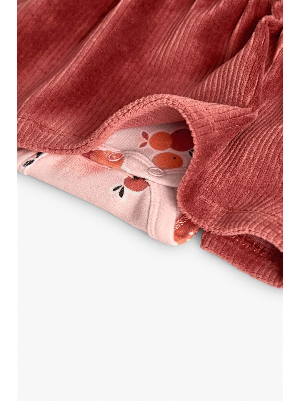 Pembe Kız Bebek Tavşan Nakışlı Elbise Set-8