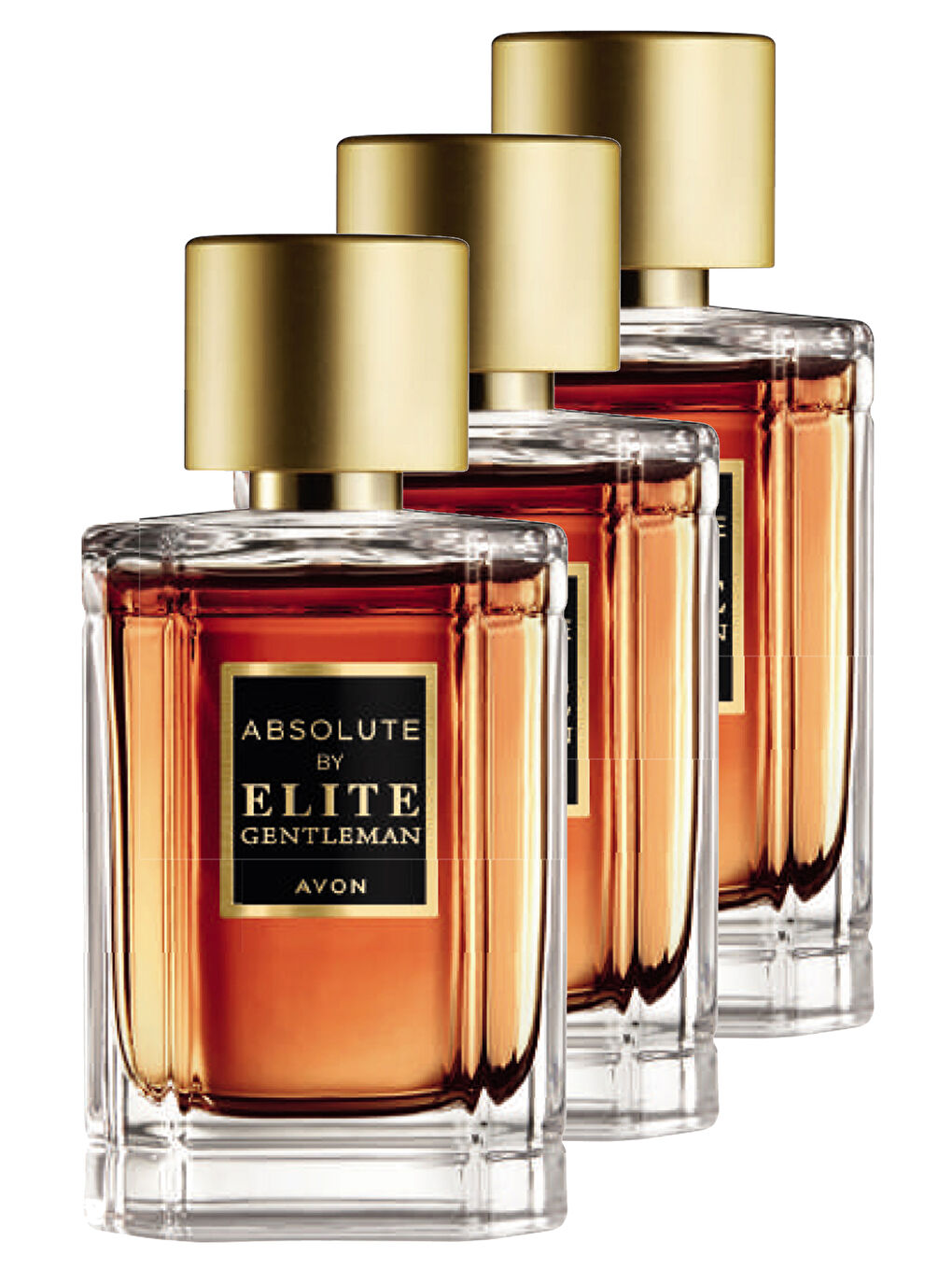 AVON Renksiz Absolute By Elite Gentleman Erkek Parfüm Edt 50 Ml. Üçlü Set