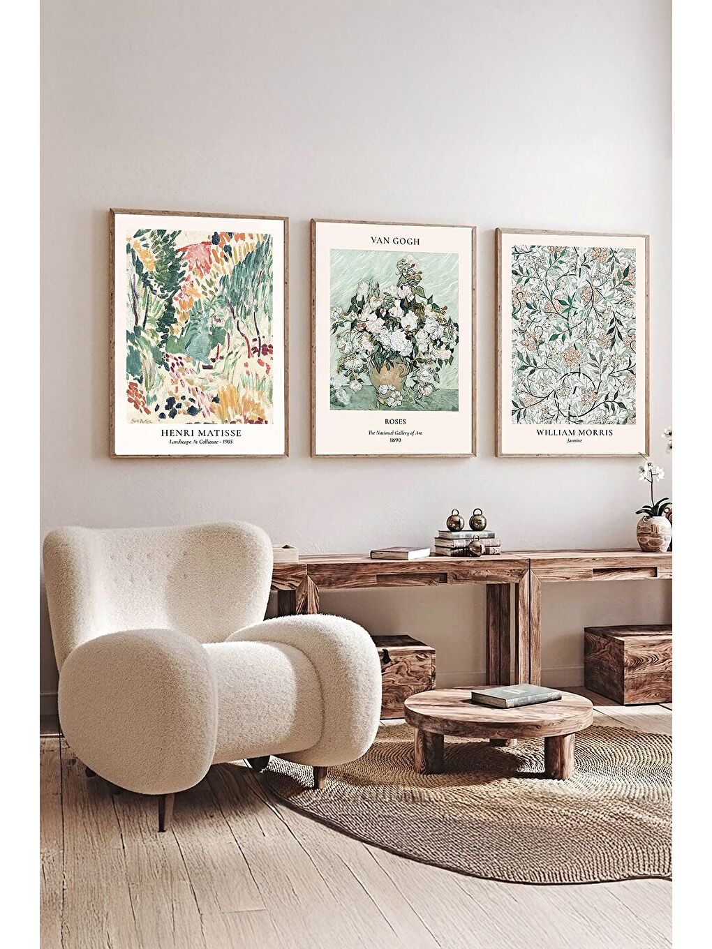 Beyaz Gerçek Ahşap Çerçeveli 3 Parça 3D Poster Tablo Seti 15x20 cm - ERSY3SET16