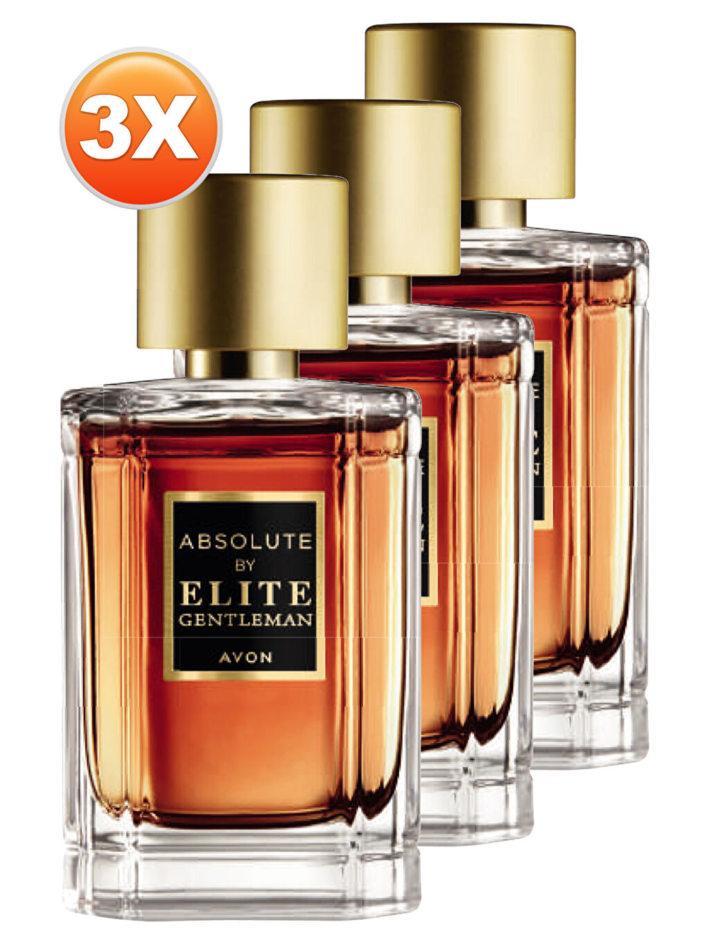 AVON Renksiz Absolute By Elite Gentleman Erkek Parfüm Edt 50 Ml. Üçlü Set - 1