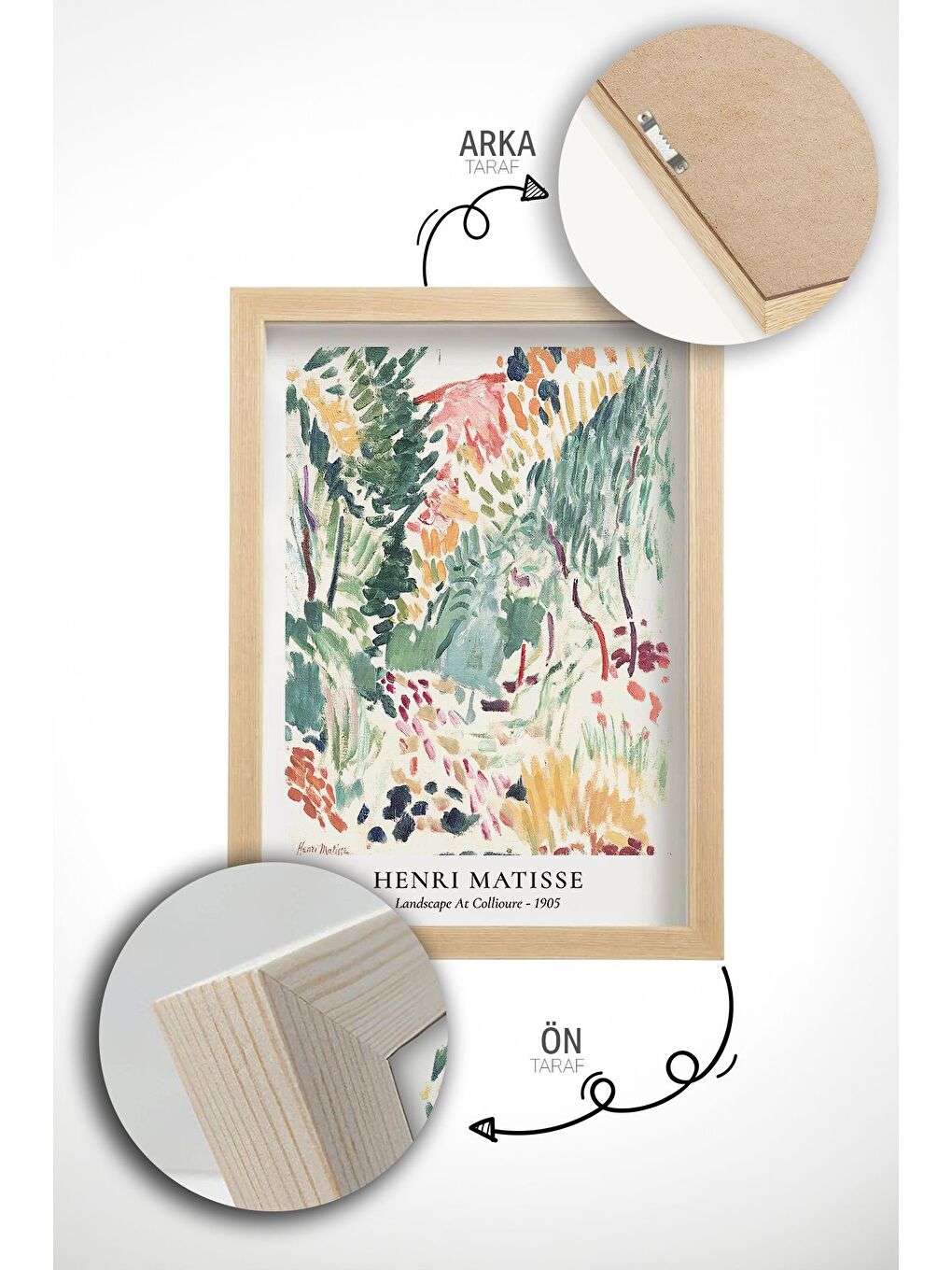 Beyaz Gerçek Ahşap Çerçeveli 3 Parça 3D Poster Tablo Seti 15x20 cm - ERSY3SET16-4