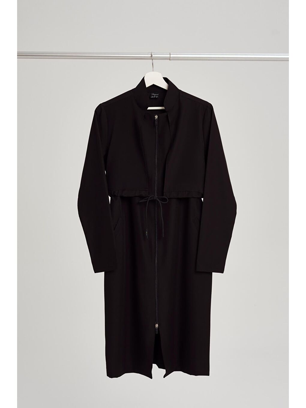 Esa Kordon Detaylı Siyah Tam Tesettür Mayo Üstü 2991-7