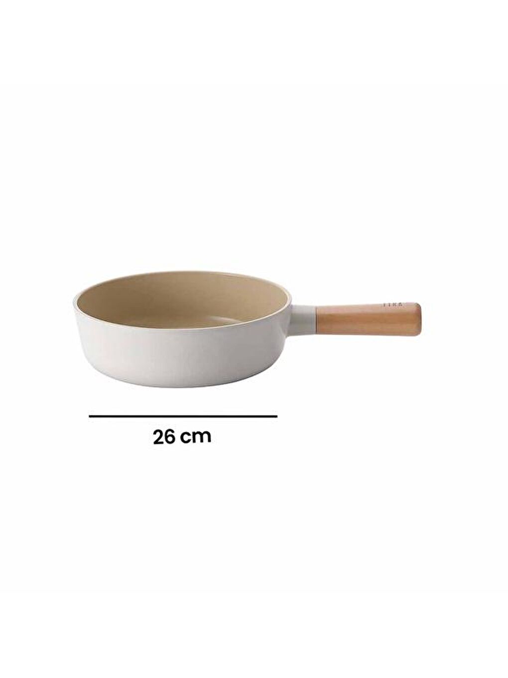 Ekru Fika Alüminyum Döküm Wok Tava - 26 cm-3