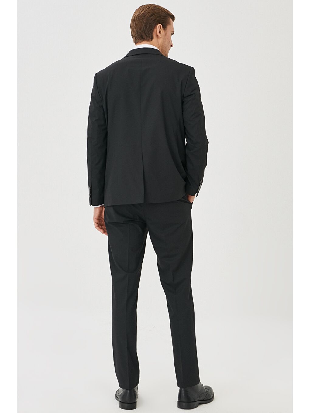 Erkek Siyah Regular Fit 4 Drop Takım Elbise-5