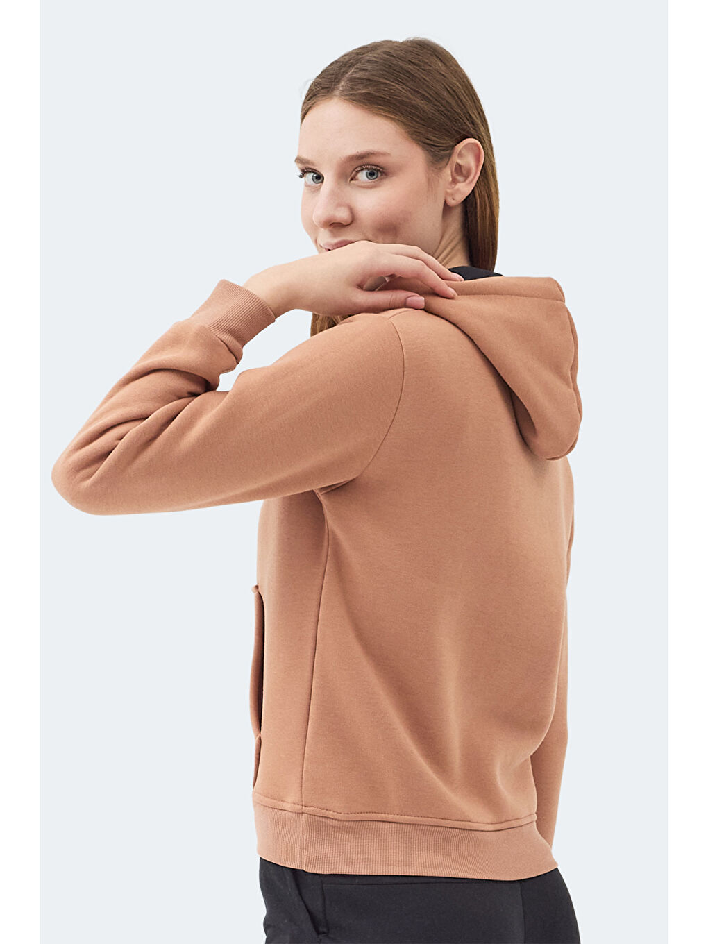 Kahverengi MISTY I Kadın Kapüşonlu Camel Sweatshırt-3