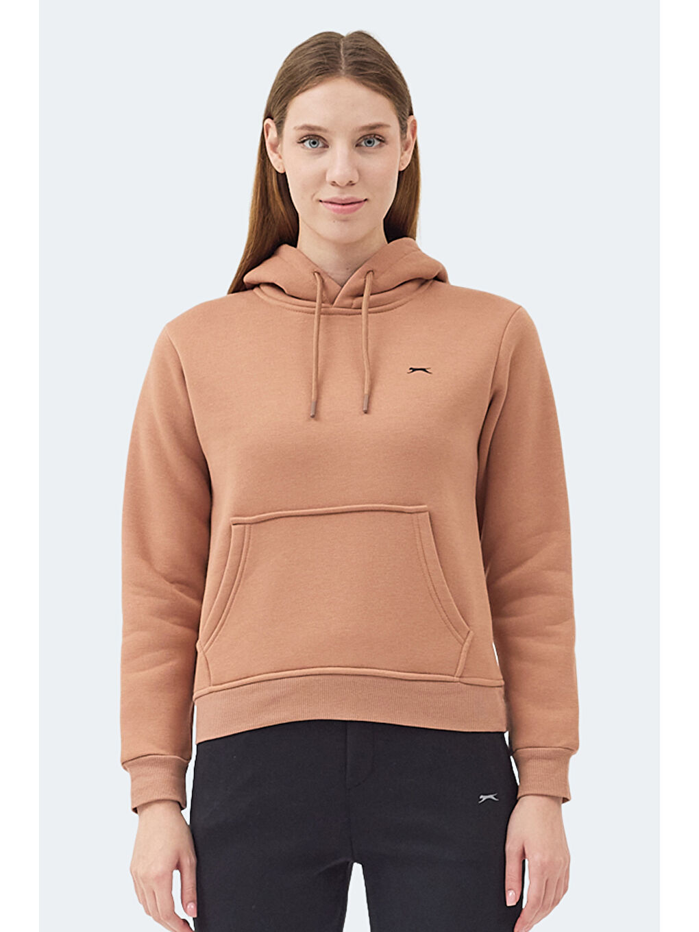 Kahverengi MISTY I Kadın Kapüşonlu Camel Sweatshırt-4