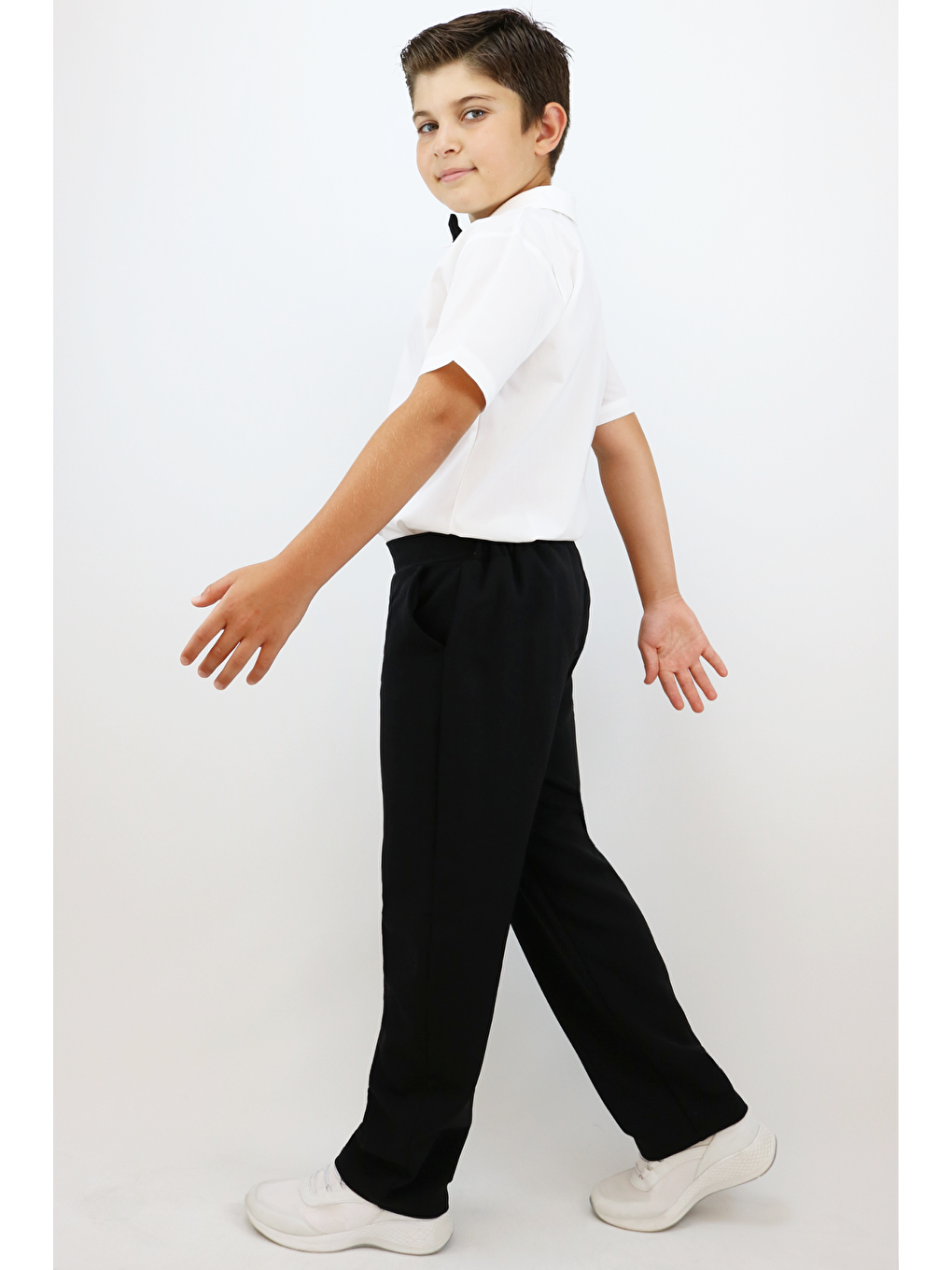 Beyaz Erkek Çocuk Santino Papyonlu Alt Üst Takım 23 Nisan 29 Ekim 10 Kasım 19 Mayıs Gösteri Kıyafeti-2