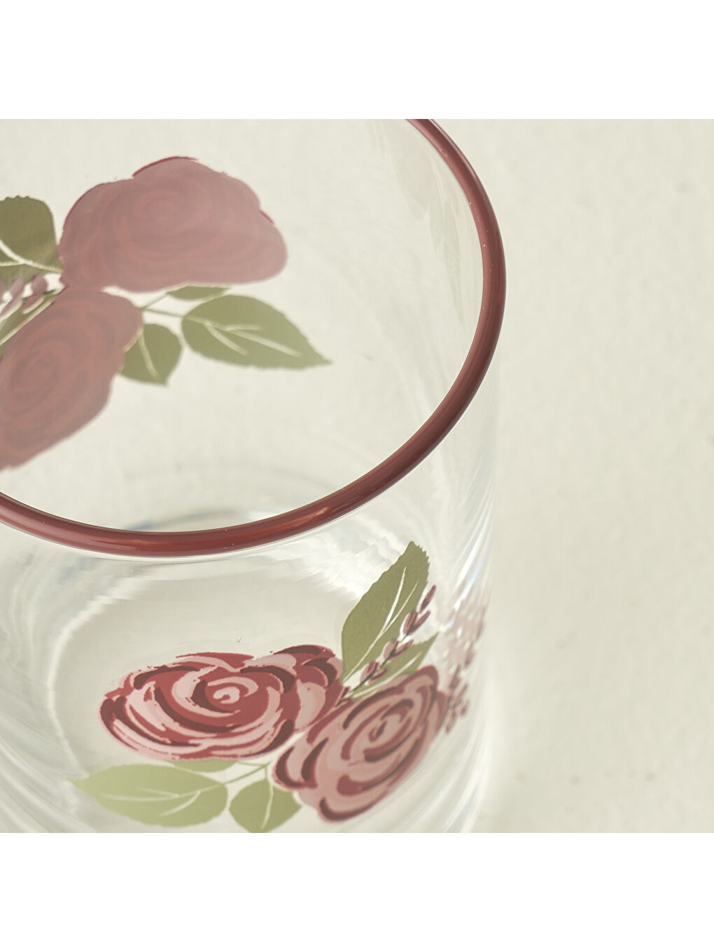 Karışık Rose 6'lı Kahve Yanı Su Bardağı (100 cc)-2