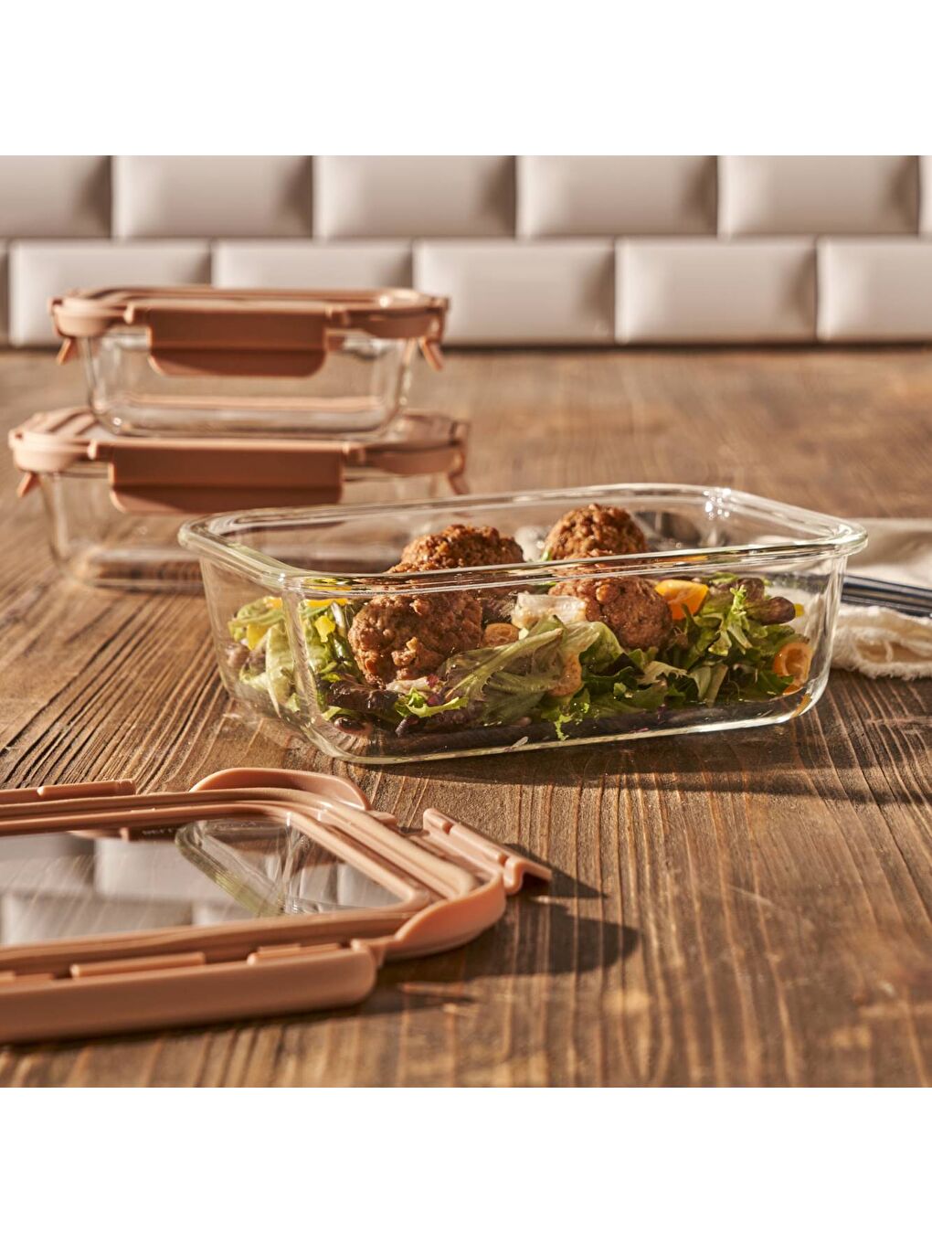 Terra Cam Saklama Kabı Bej (640 cc)-5