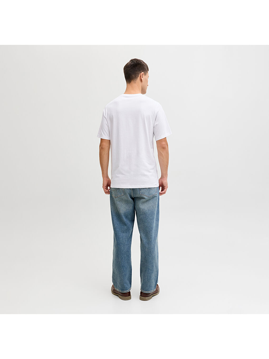 Jeff Logo Erkek Beyaz Tişört-1