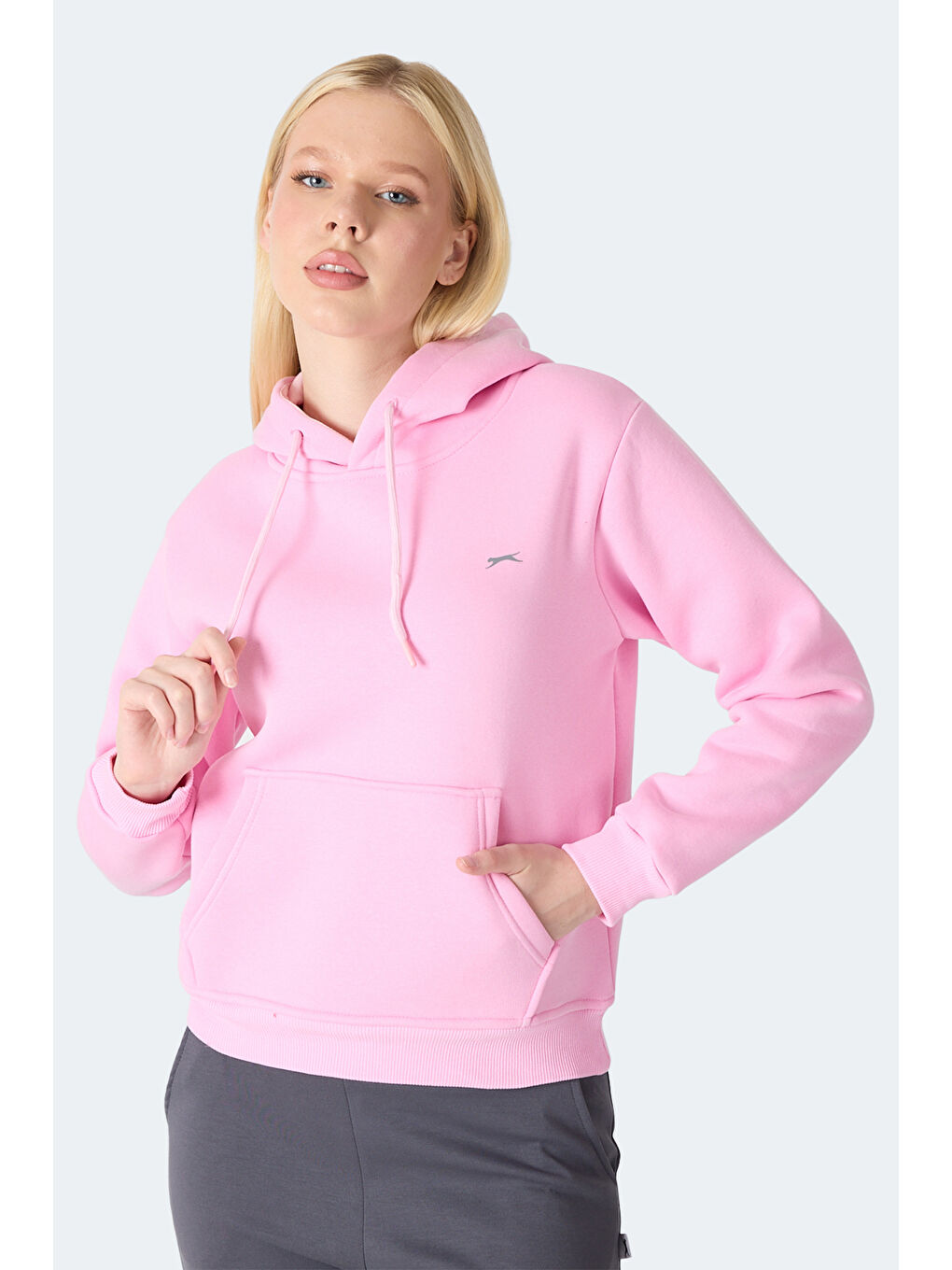 Pembe MISTY I Kadın Kapüşonlu Gül Sweatshırt-3