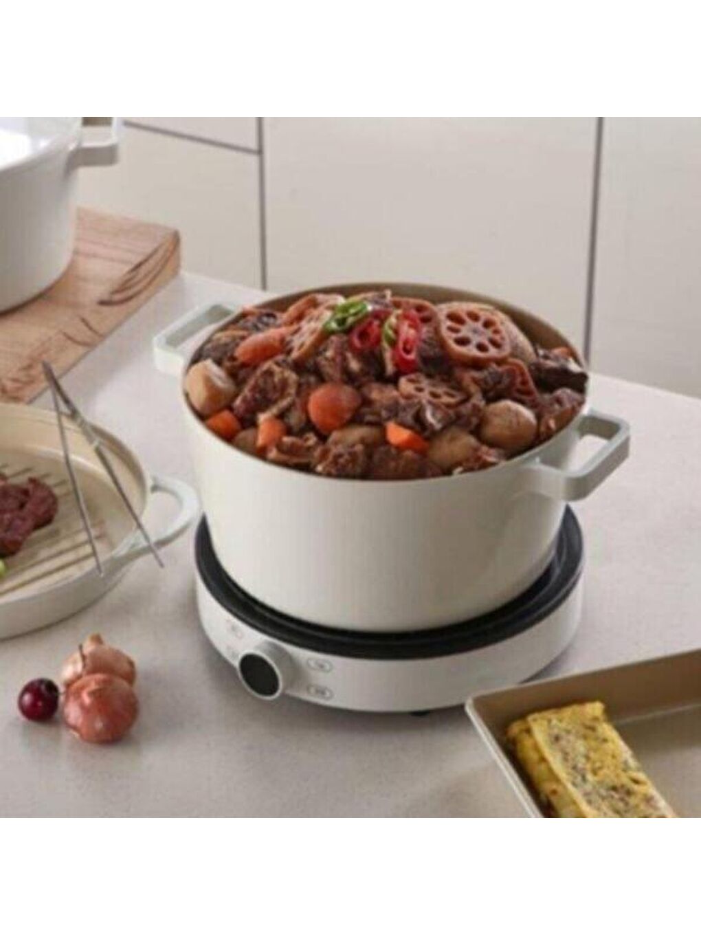 Ekru Fika Alüminyum Döküm Derin Tencere - 26 cm-2