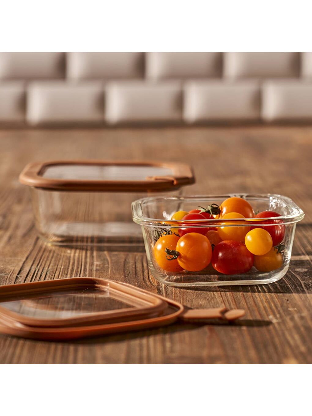 Sandy Cam Saklama Kabı Kahverengi (800 cc)-5