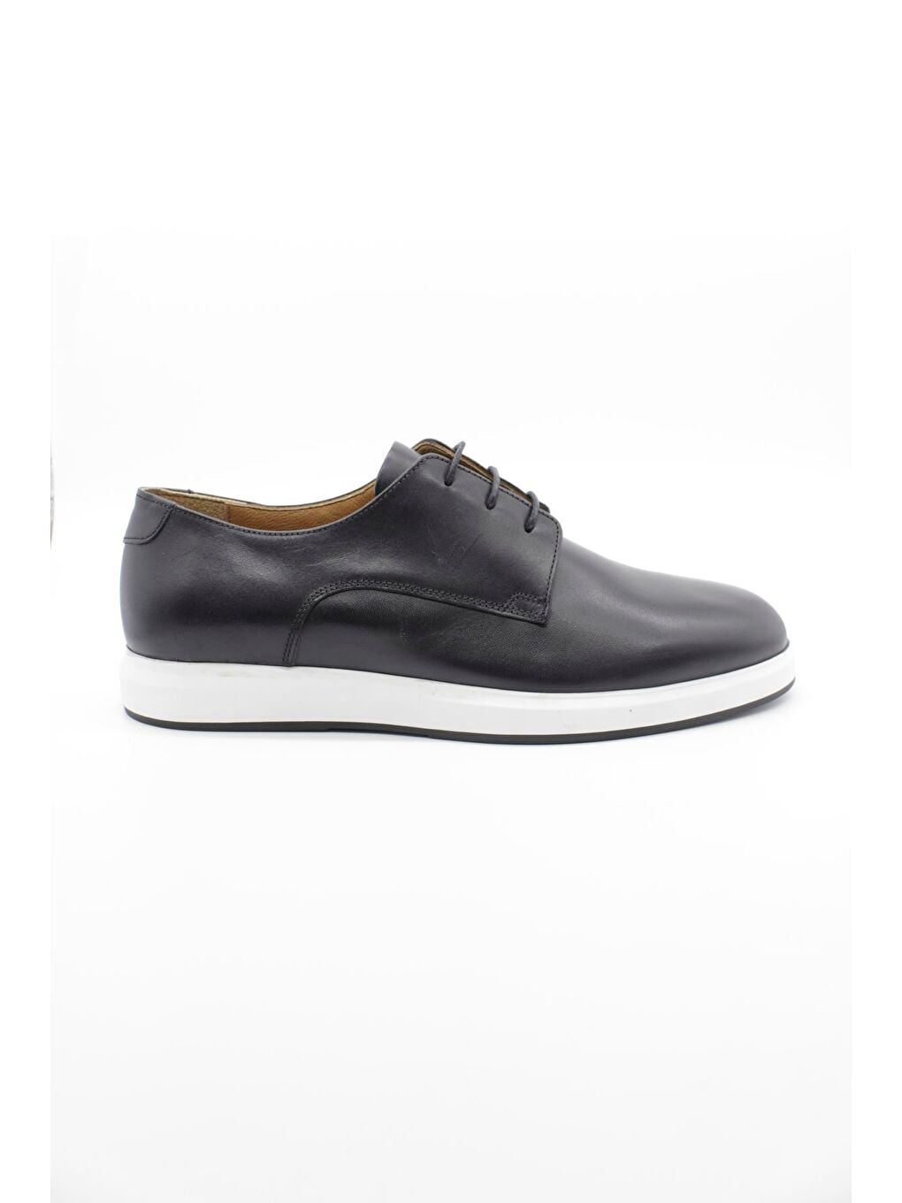 Siyah %100 Deri Bağcıklı Casual Ayakkabı 1033250154