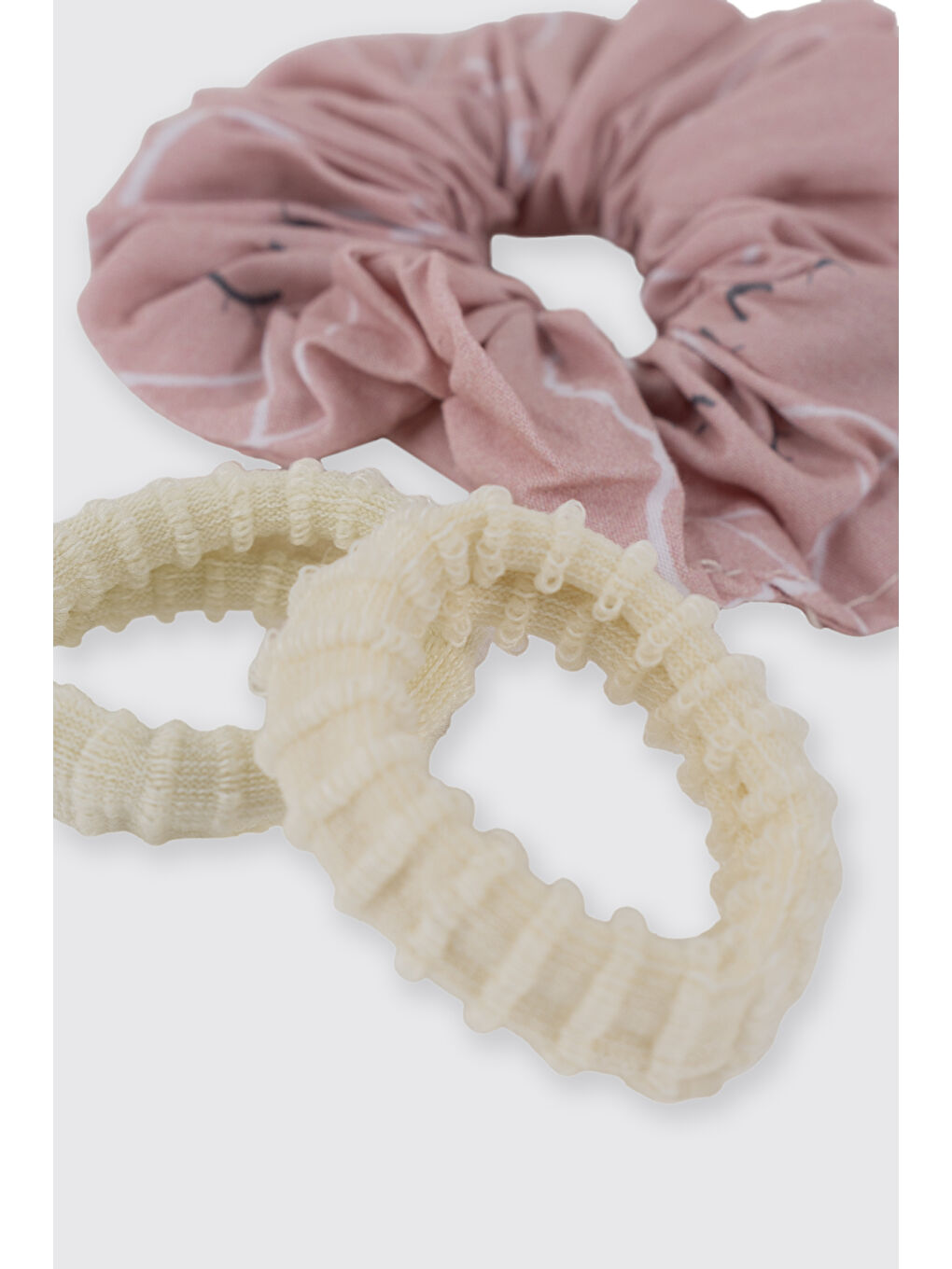 Kız Çocuk Bej Lastik Toka Seti-1