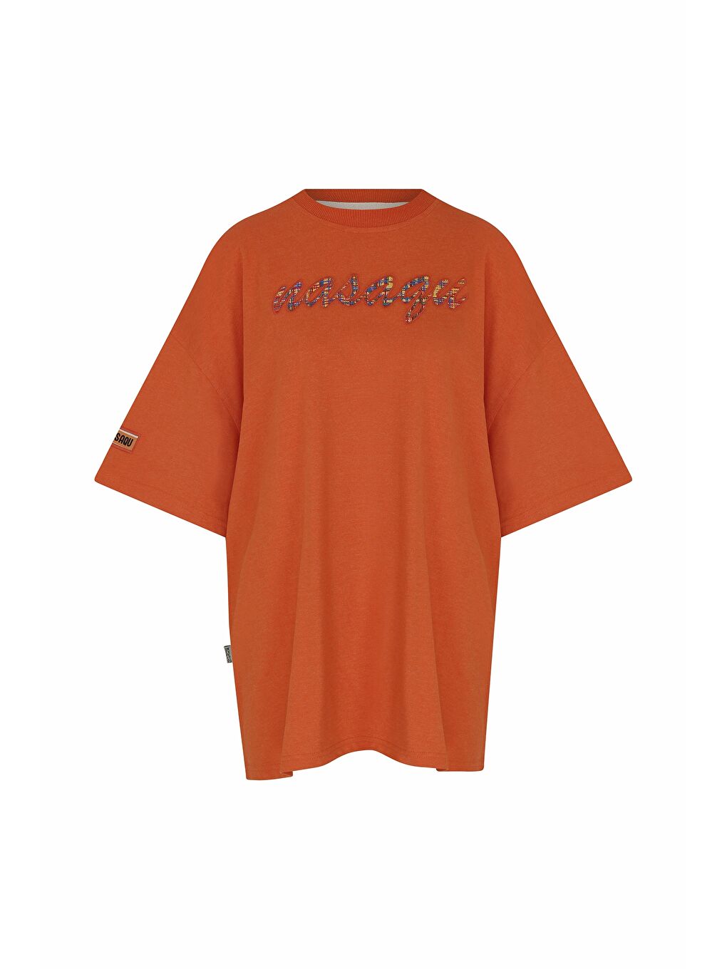 Kırmızı Zını Super Oversıze Sırtı Yırtmaçlı Tshırt   Nar-4