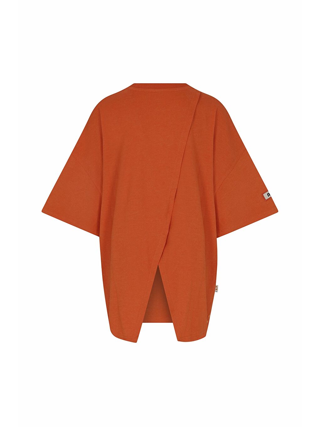 Kırmızı Zını Super Oversıze Sırtı Yırtmaçlı Tshırt   Nar-6