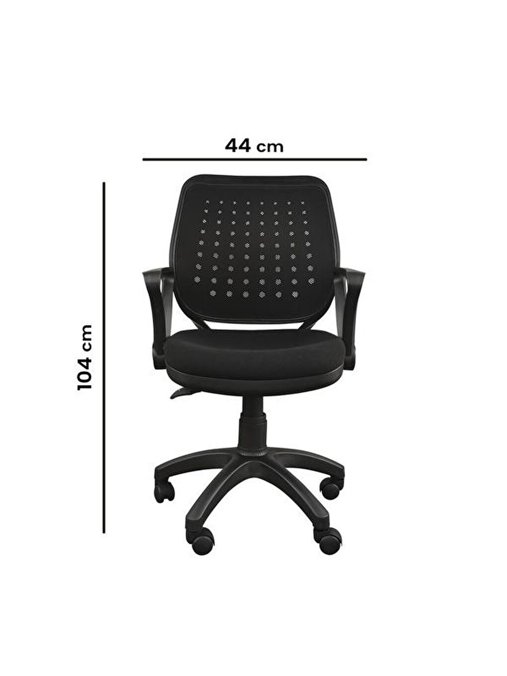 Fileli Çalışma Koltuğu - Siyah-3