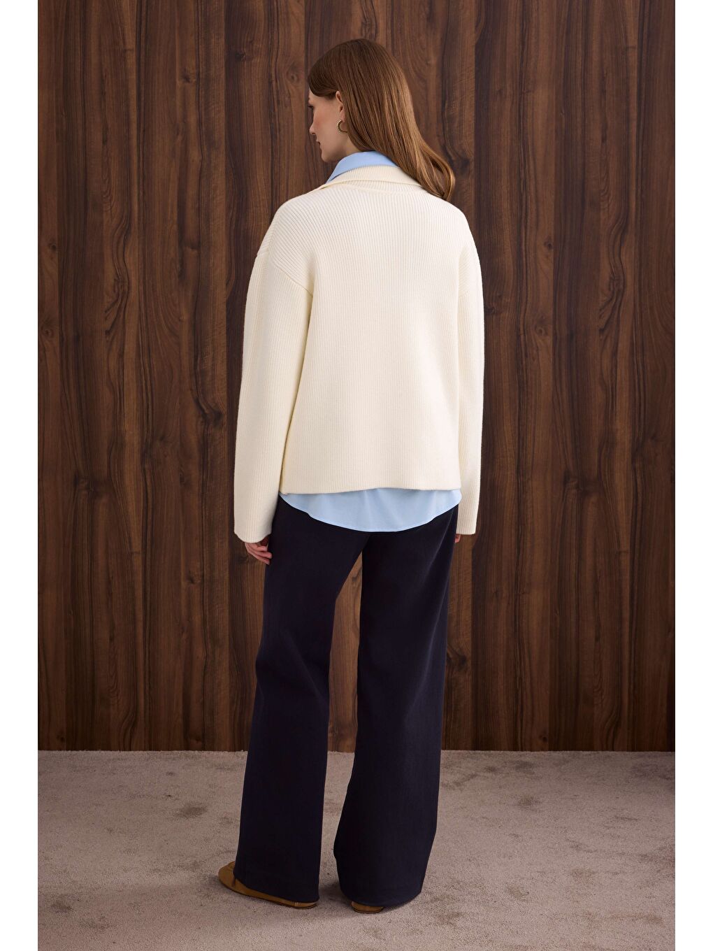 Polo Yaka Kazak Ekru-2