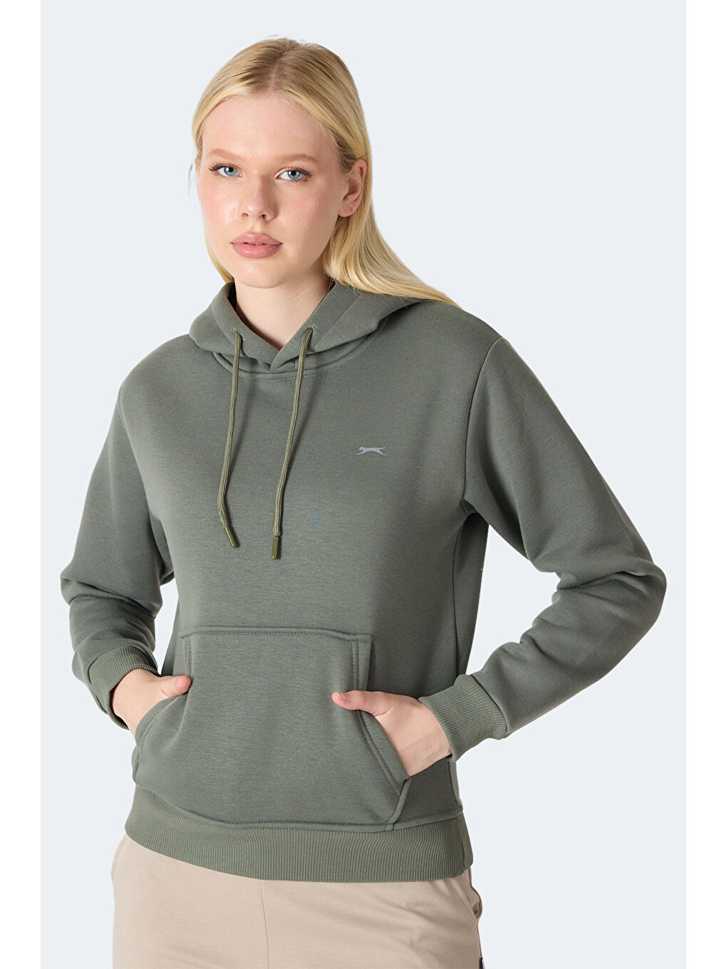 MISTY I Kadın Kapüşonlu Haki Sweatshırt