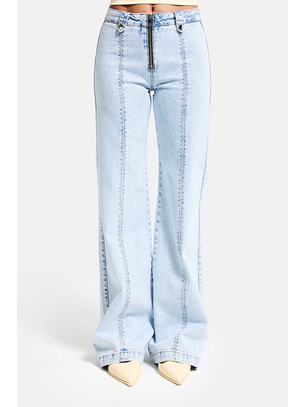 Mavi Kadın Ice 3s6-3 Flare Fit Komfort Kumaş Fermuar Detaylı Tasarım Denim Jean