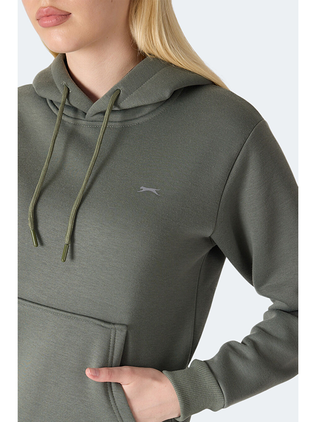 MISTY I Kadın Kapüşonlu Haki Sweatshırt-1