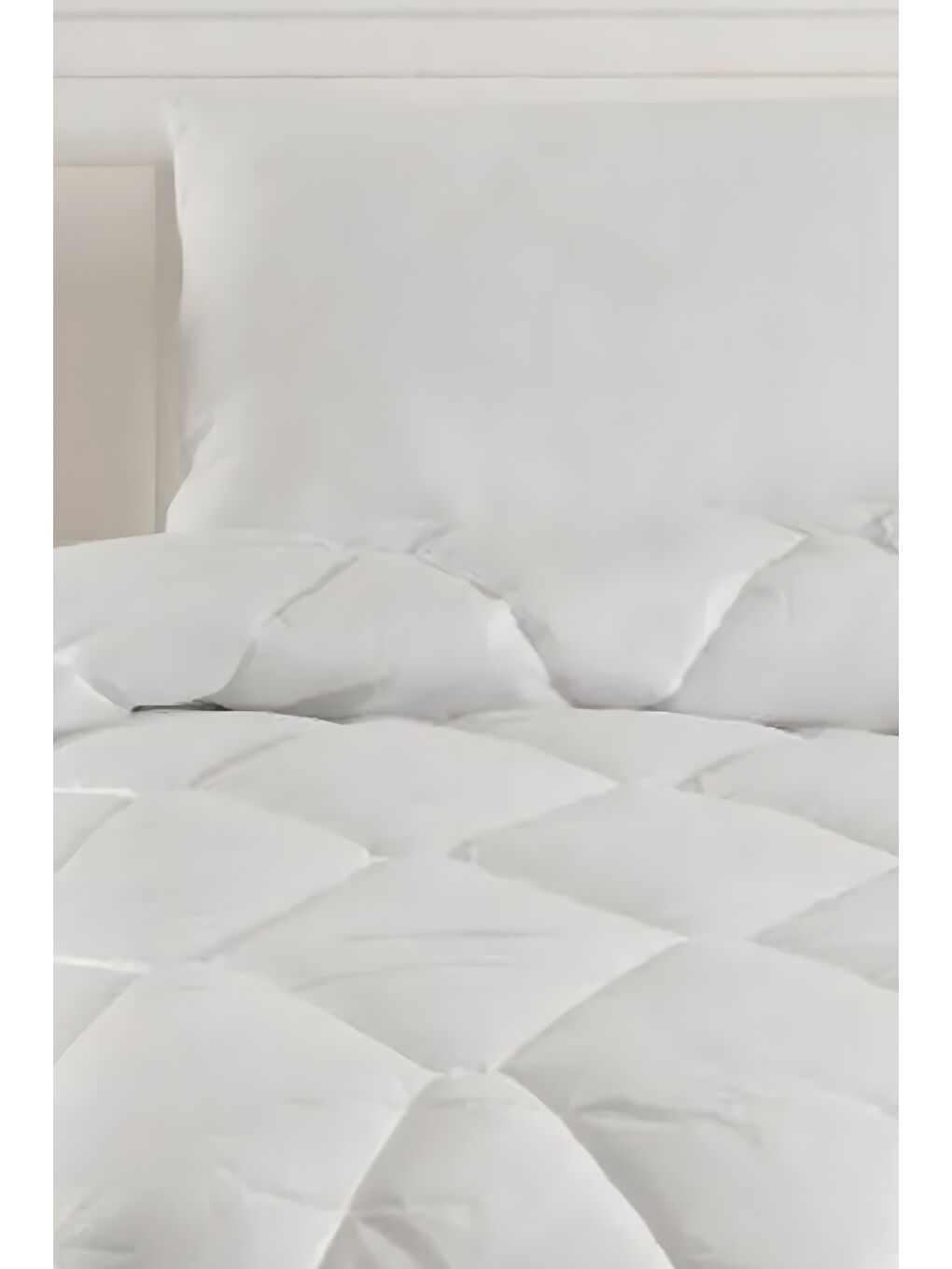 Silikon Yorgan Tela Kumaş Tek Kişilik DüzBoya Beyaz-1