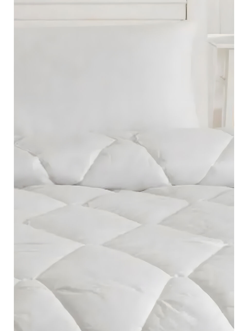 Silikon Yorgan Tela Kumaş Çift Kişilik DüzBoya Beyaz-2