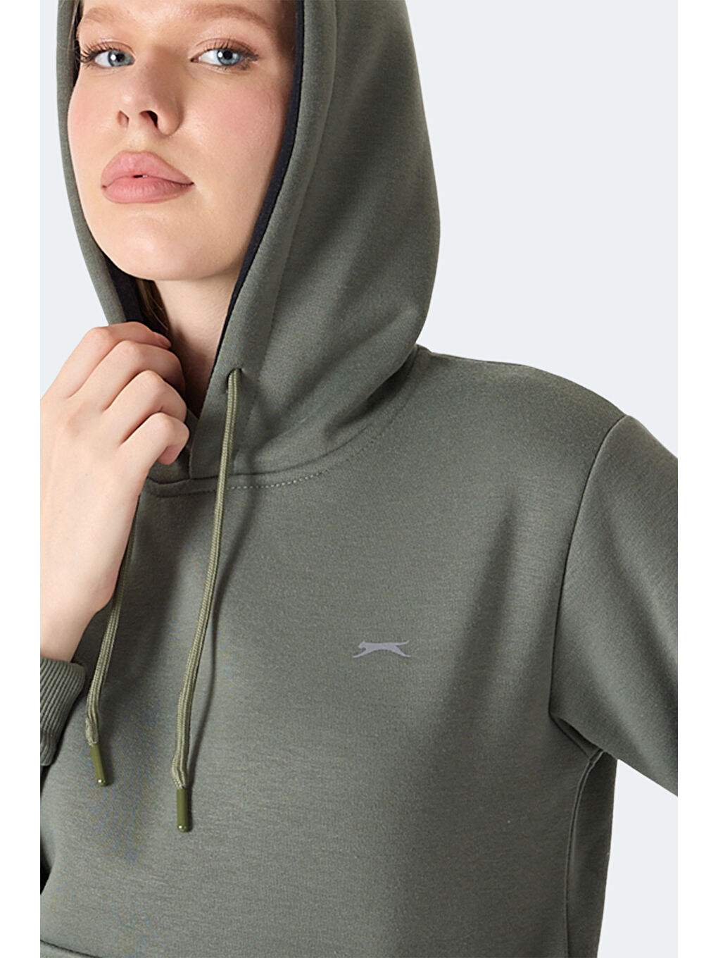 MISTY I Kadın Kapüşonlu Haki Sweatshırt-3