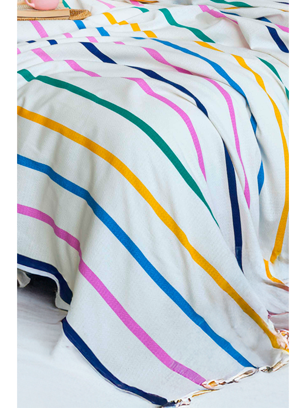 Baskılı Pike Takımı Çift Kişilik Funny Sarı-Lila-1