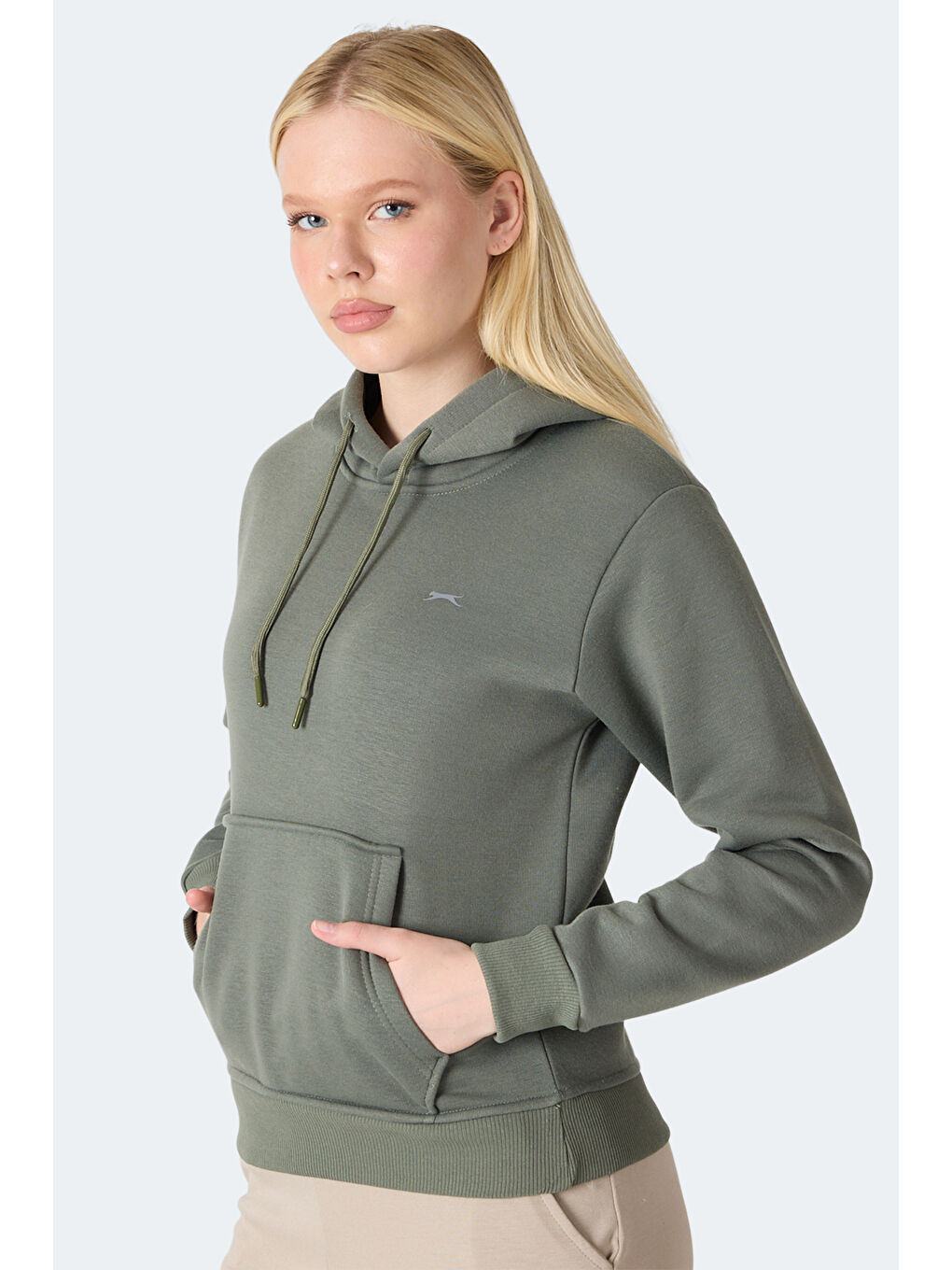 MISTY I Kadın Kapüşonlu Haki Sweatshırt-4