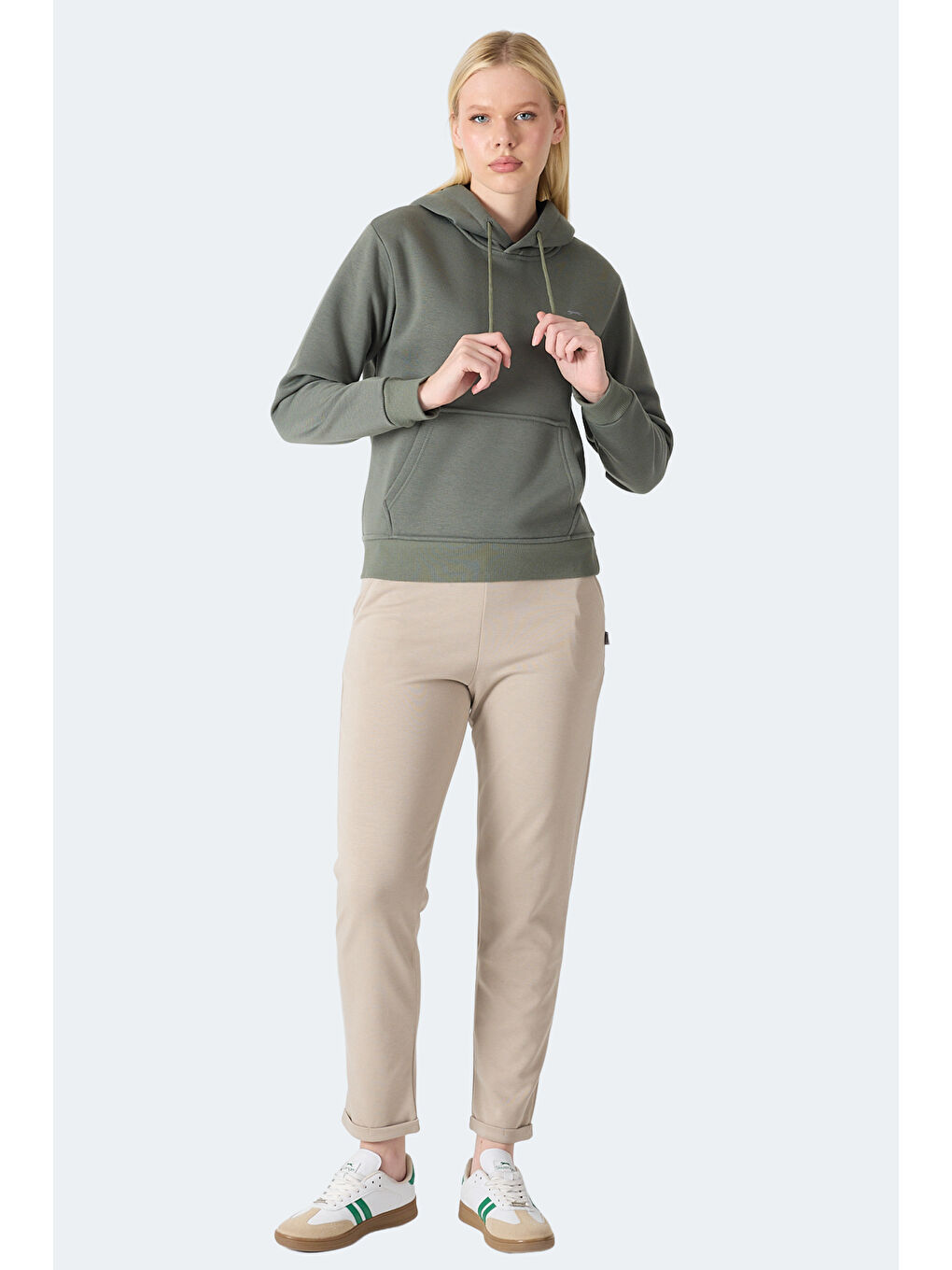 MISTY I Kadın Kapüşonlu Haki Sweatshırt-6