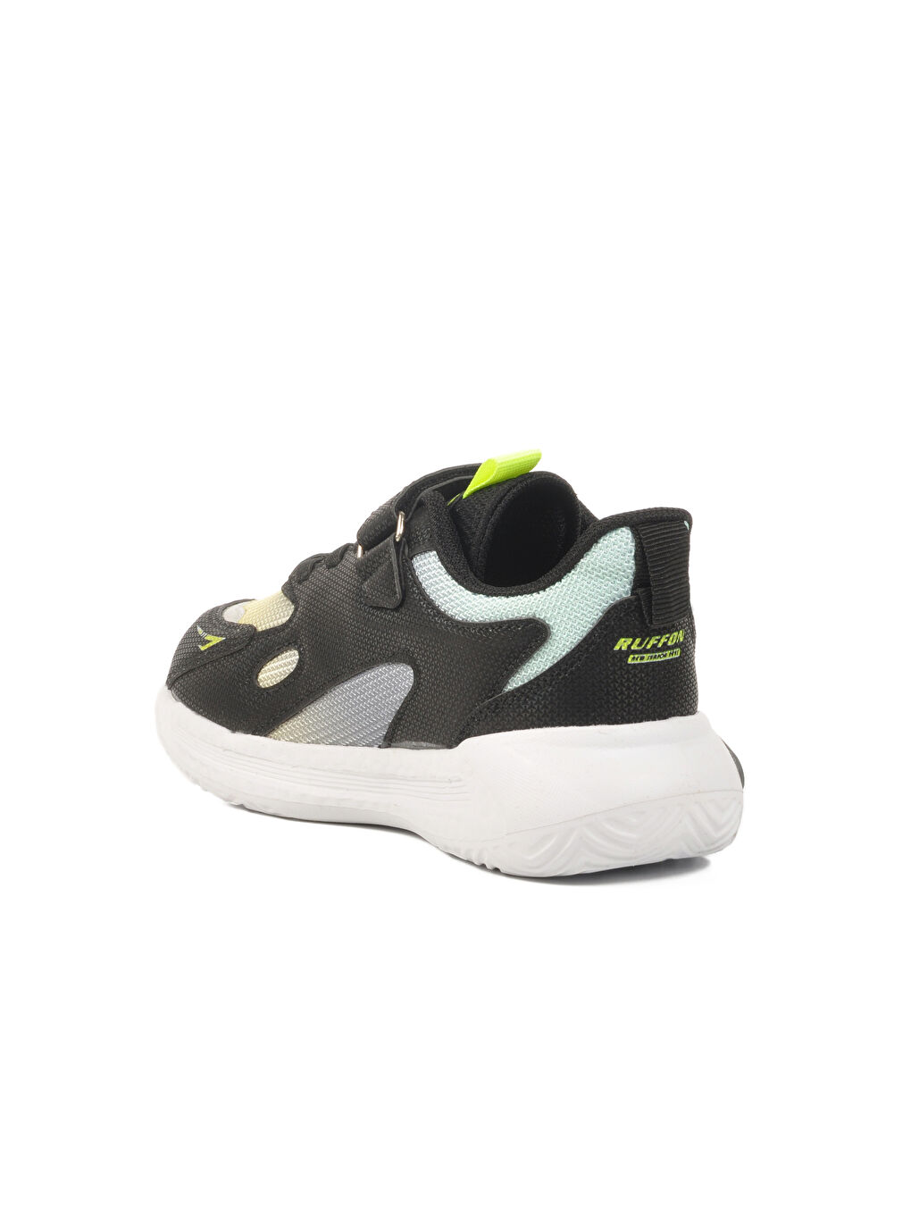 Siyah Sarı Cırtlı Fileli Çocuk Spor Ayakkabı 2480 F-3