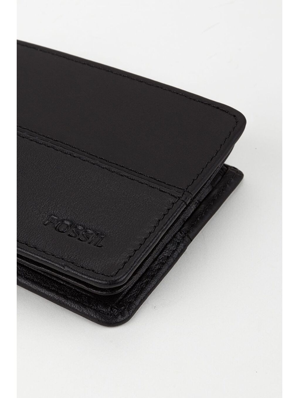 Siyah Kutulu Hakiki Deri Yatay Dikişli Taba El Portföyü Kartlık Cüzdan-3