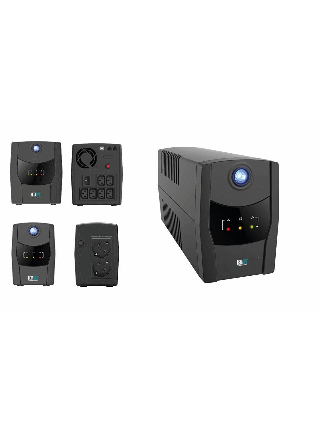 Technow BetaUps 1200VA Line İnteractive Ups Kesintisiz Güç Kaynağı (10/25 Dak-12V/7AH*2) - 2