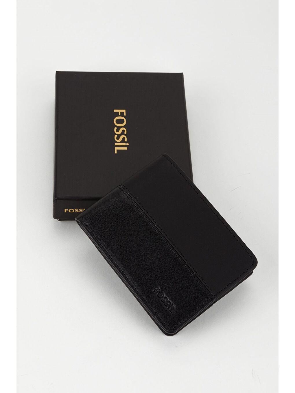 Siyah Kutulu Hakiki Deri Yatay Dikişli Taba El Portföyü Kartlık Cüzdan-4