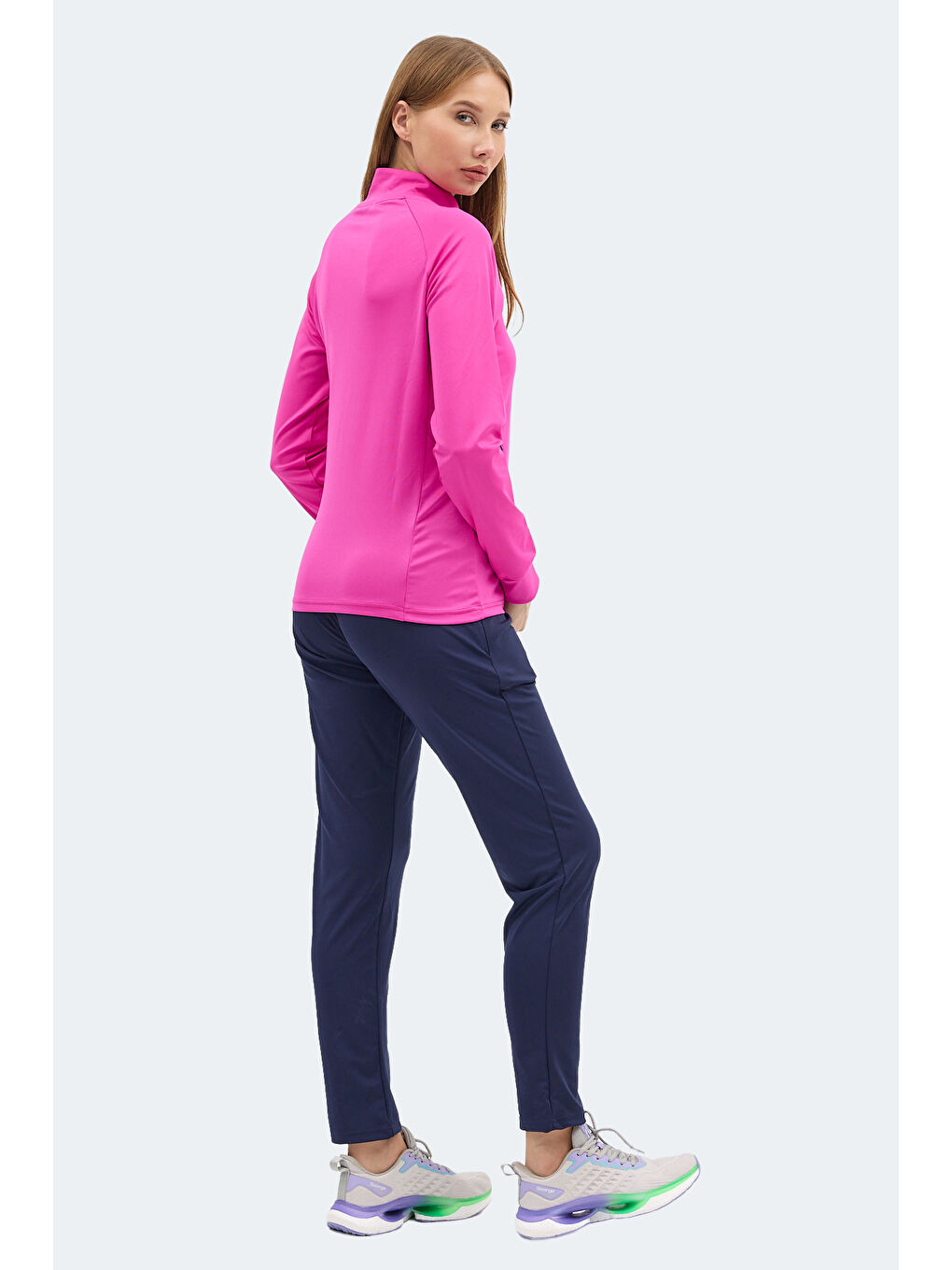 RAQUEL IN Kadın Fermuarlı Dik Yaka Cepli Lila Eşofman Takımı-1