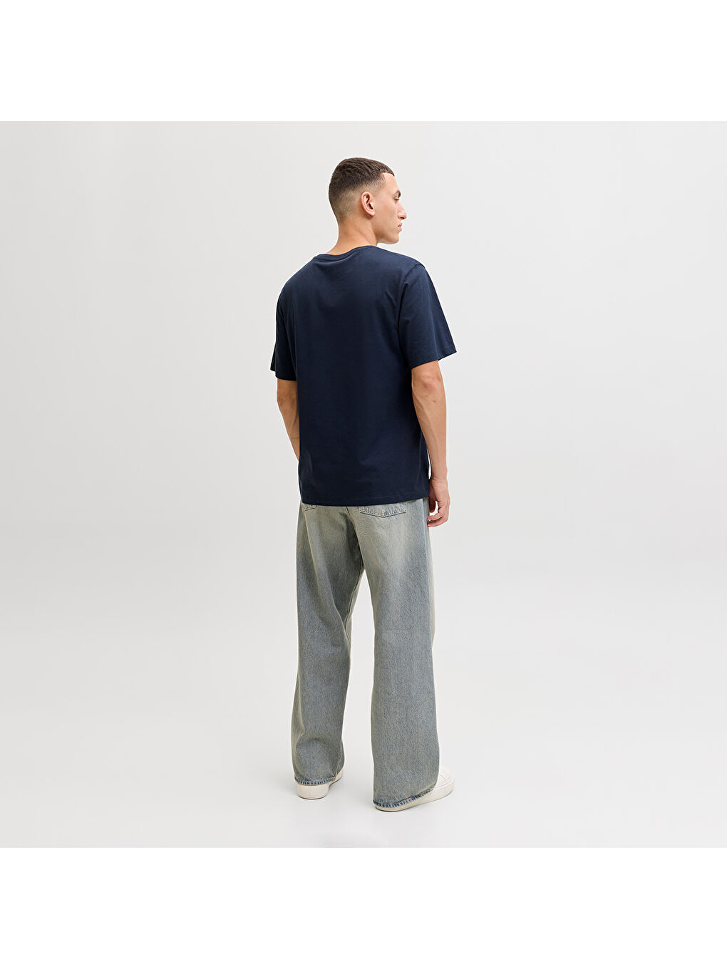 Jeff Logo Erkek Lacivert Tişört-1