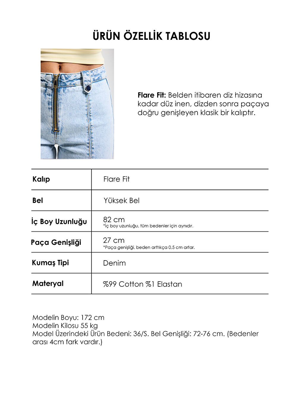 Mavi Kadın Ice 3s6-3 Flare Fit Komfort Kumaş Fermuar Detaylı Tasarım Denim Jean-4