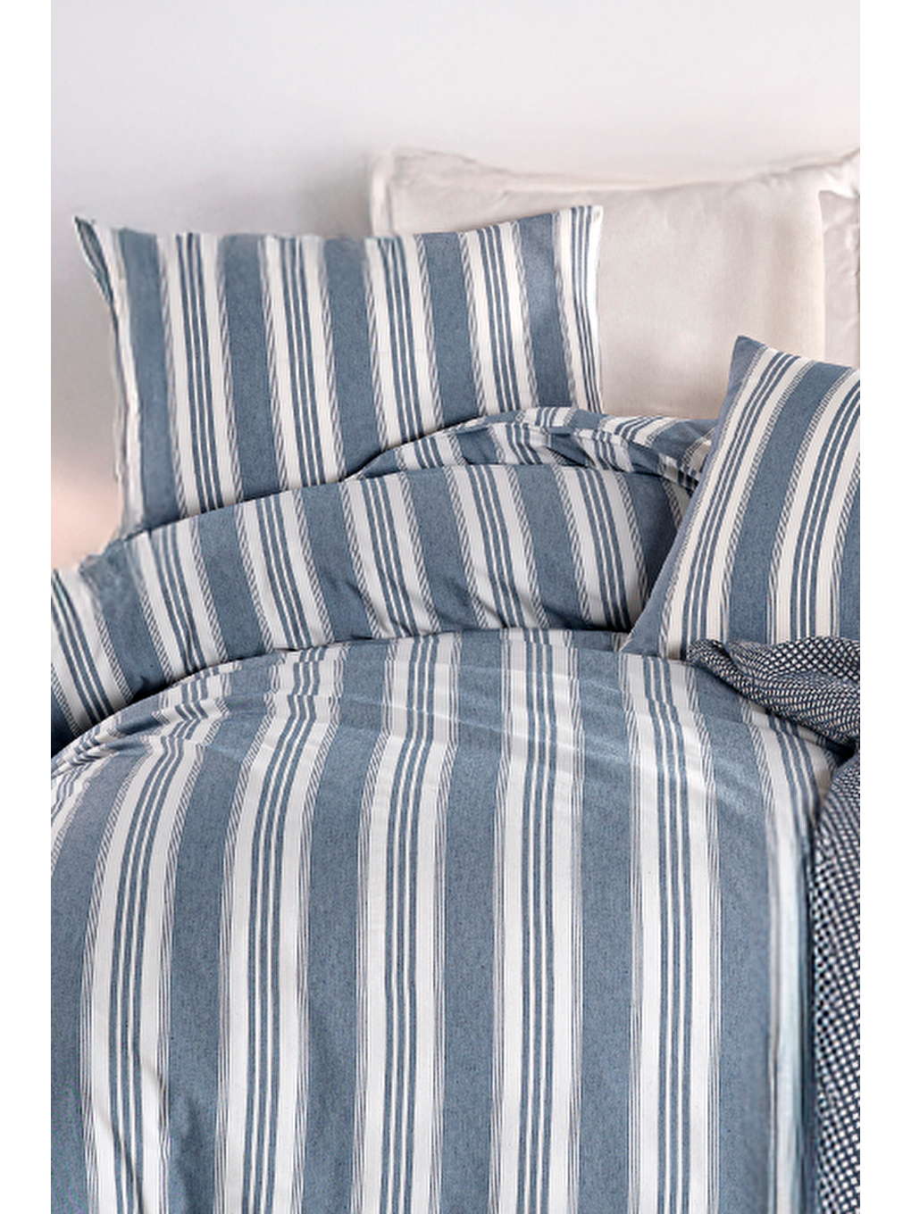 UPSTYLE Sport Çizgili Nevresim Takımı Çift Kişilik Soft Line Lacivert - 2