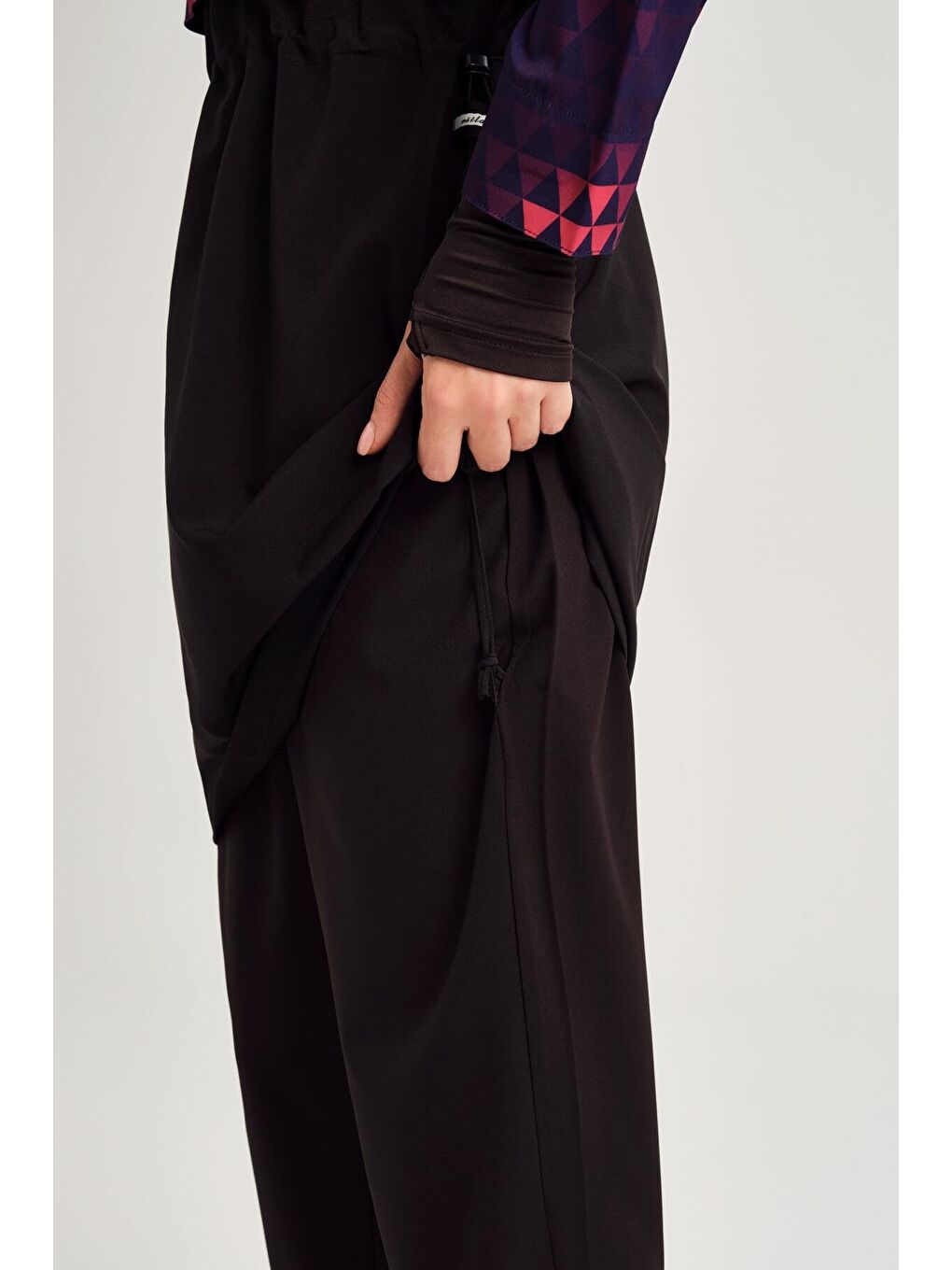 Esila Siyah Fuşya Tam Tesettür Mayo Üstü 2934-5