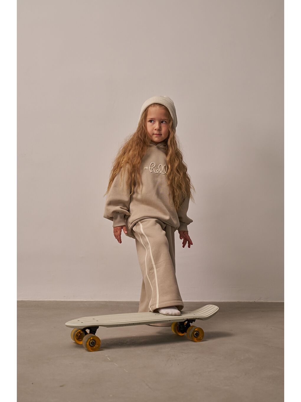 Bej Hello Nakışlı Alt Üst Takım