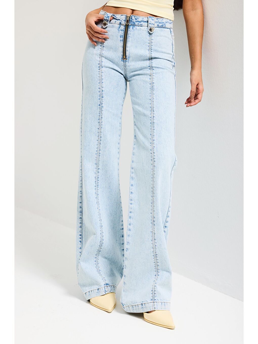 Mavi Kadın Ice 3s6-3 Flare Fit Komfort Kumaş Fermuar Detaylı Tasarım Denim Jean-6