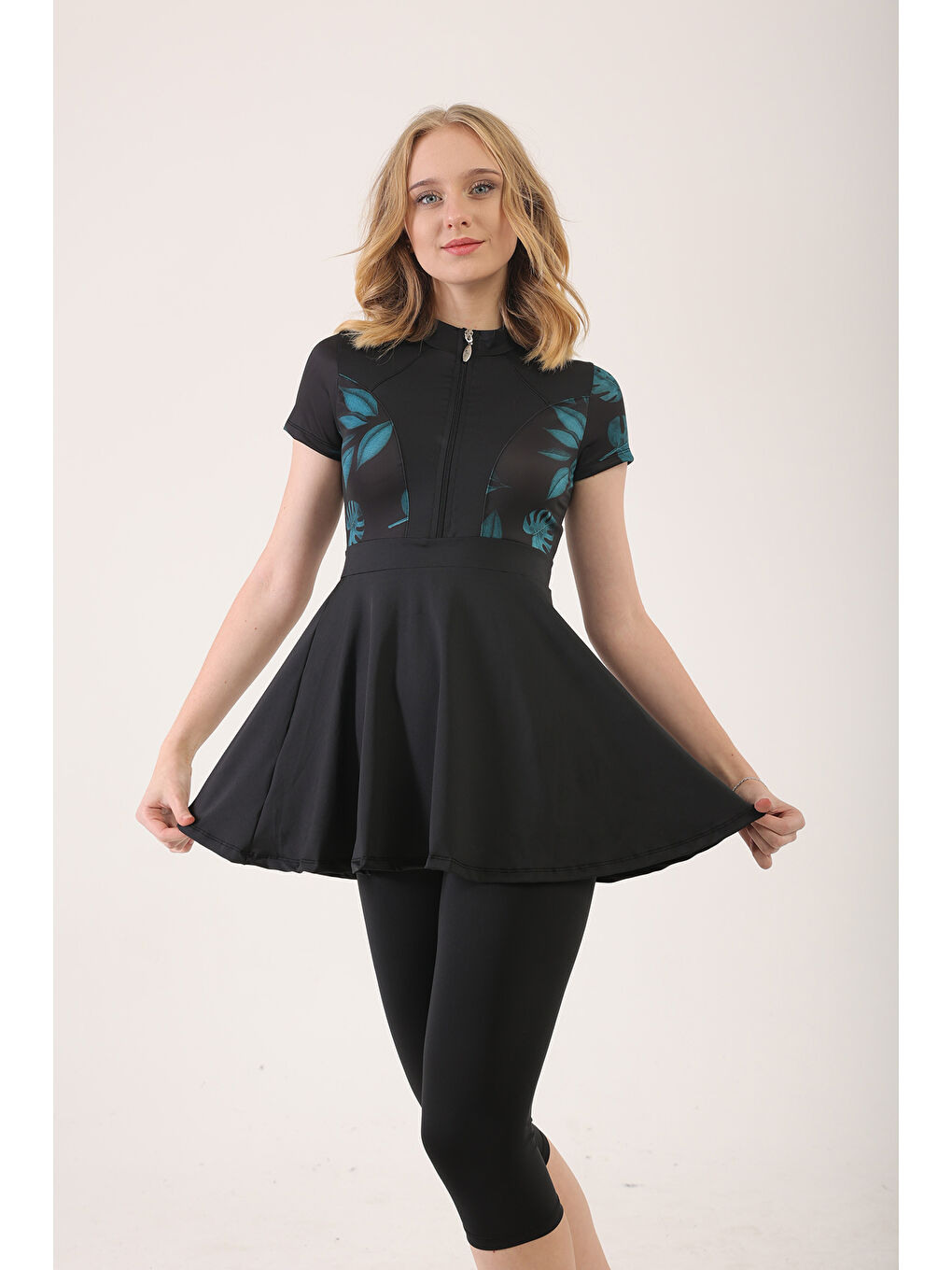 Yarı Kapalı Tesettür Mayo 24144 Siyah