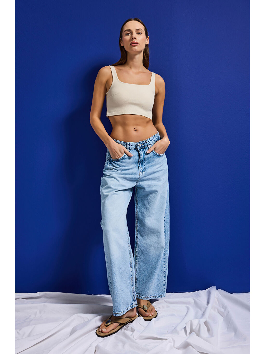 Mavi Kadın Ice 4s6-27 Baggy Low Rise Fit Tokyo %100 Pamuk Denim Jean-1