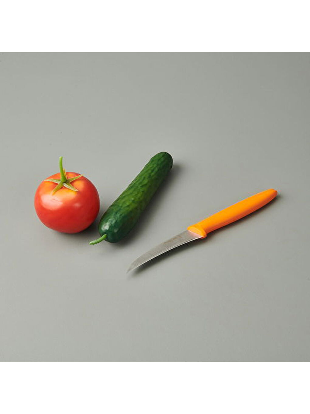 Pembe Kıvrık Soyma Bıçağı - Turuncu - 9 cm-1