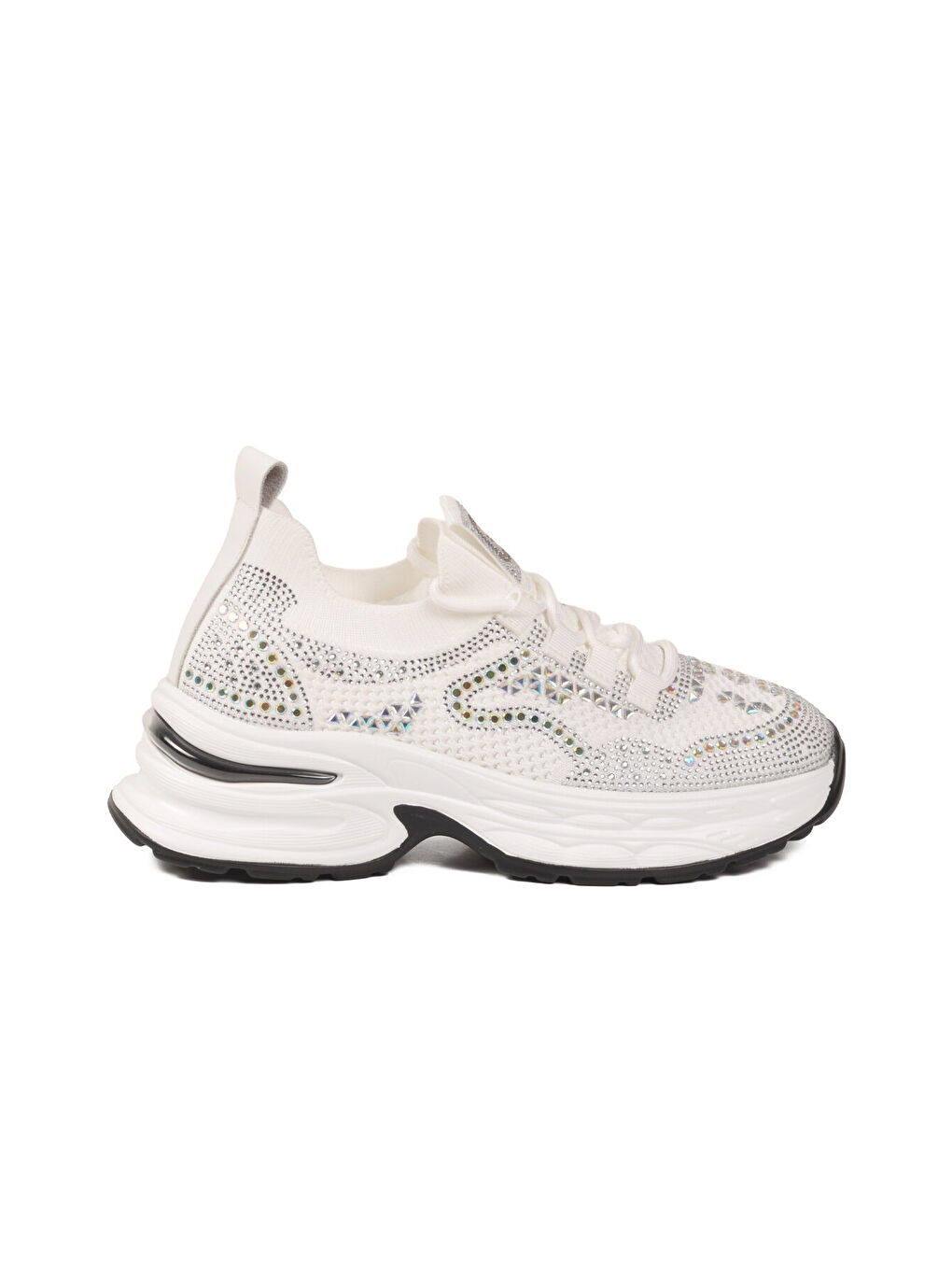 Beyaz Anorak Hafif Taşlı Kadın Casual Ayakkabı 26Y303 G