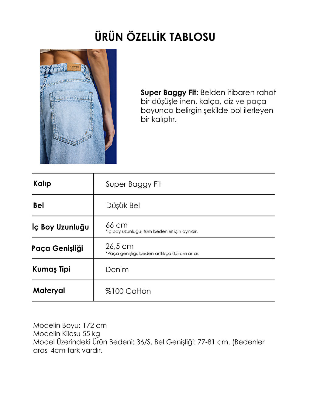 Mavi Kadın Ice 4s6-27 Baggy Low Rise Fit Tokyo %100 Pamuk Denim Jean-4