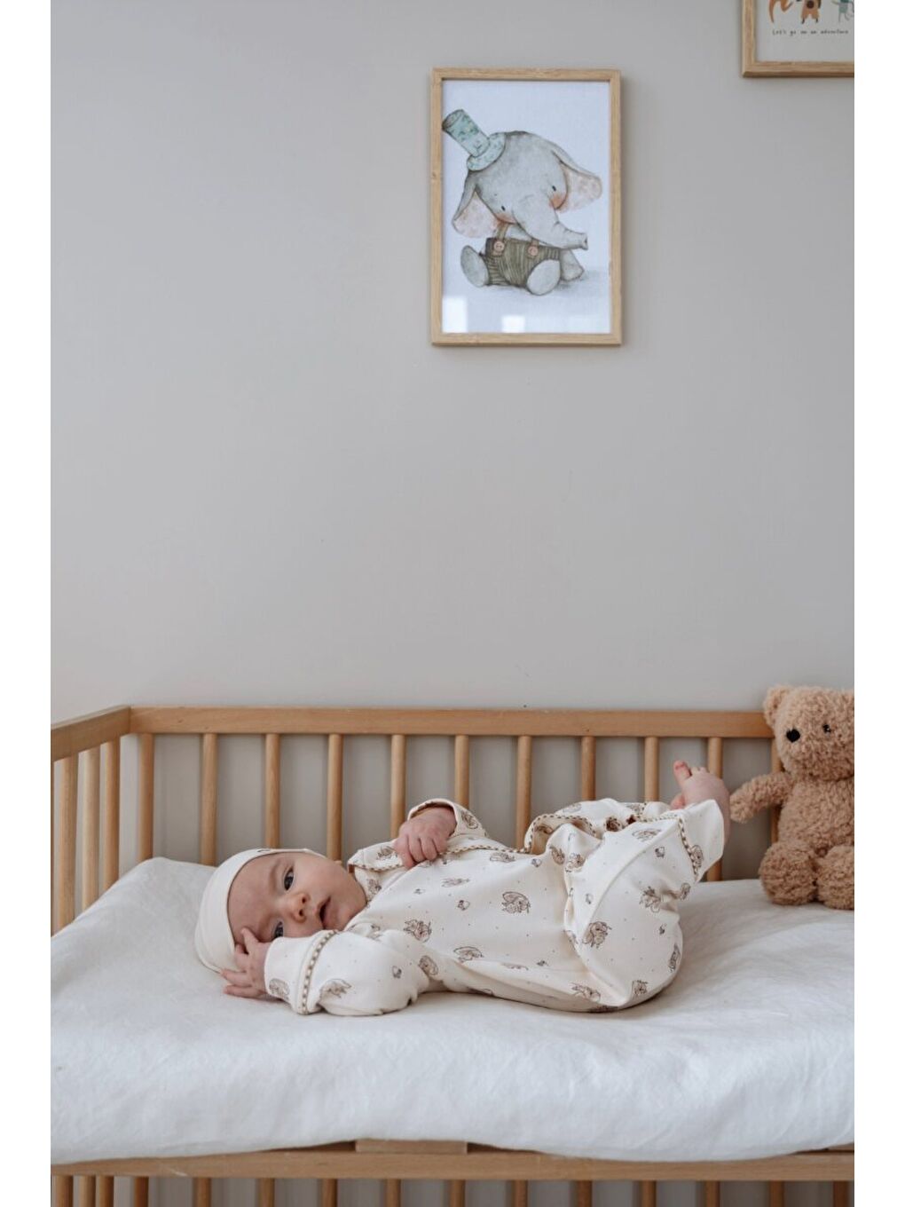 Ekru Krem Sincap Serisi 4lü Yenidoğan Set (0-3 Ay)-2